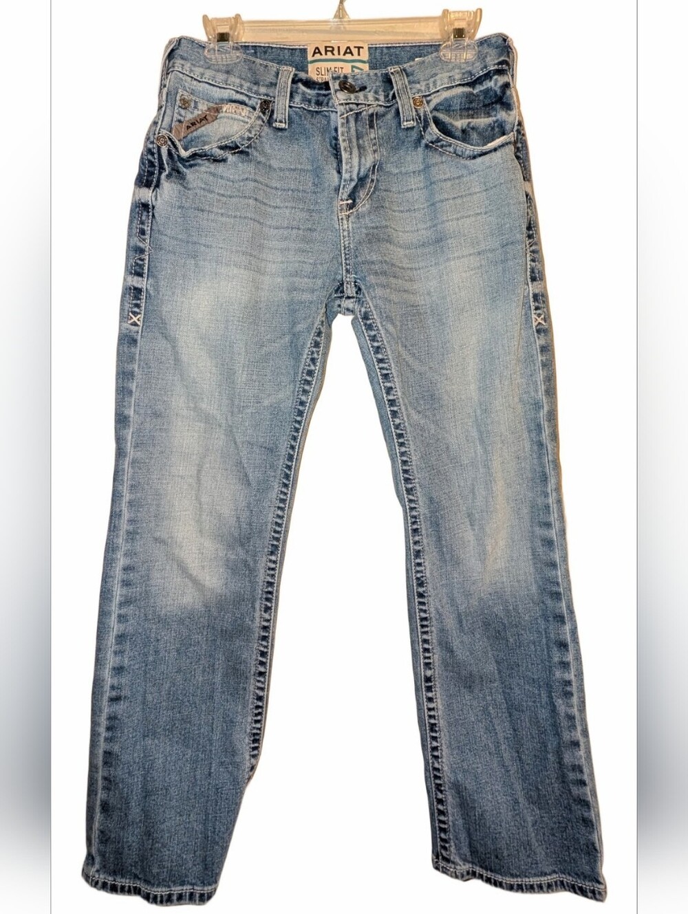 Ariat Men's Light Blue Slim Straight Jeans